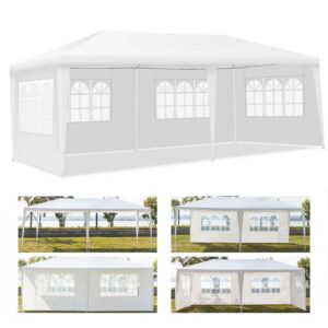 Inolait 10'x20' Canopy Tent Heavy Duty Wedding Party Tent 4 Sidewalls W/Carry Bag