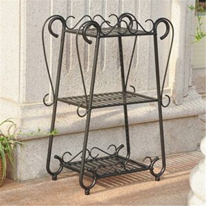 Santa Fe Iron Nailhead 3-Tier Plant/Utility Shelf