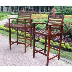 International Caravan Highland Acacia Maine Bar Stool (Set of 2)