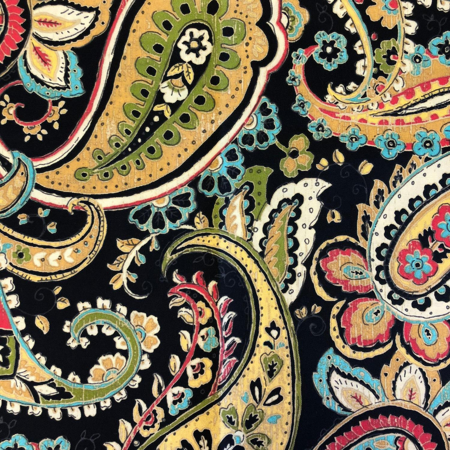 International Caravan Rattan Ottoman with Outdoor Fabric Cushion - Image 5