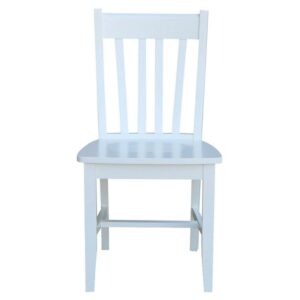 International Concepts Set of 2 Solid Wood Dining Chairs in White