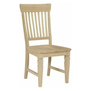 International Concepts Set of Two Tall Solid Wood Java Chairs in Unfinished