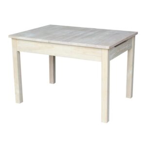 International Concepts Indoor Wood Lift Top Table for Storage in Unfinished