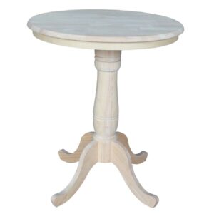 30" Round Top Pedestal Table, 34.9"H