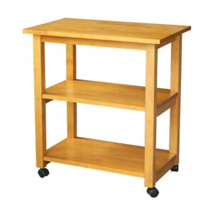 International Concepts Microwave Cart in Black/Natural