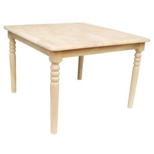 International Concepts Indoor Wood Kids Square Table in Unfinished