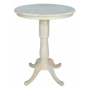30" Round Top Pedestal Table, 40.9"H