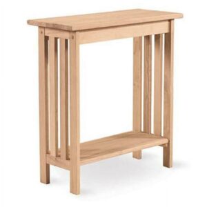 International Concepts Solid Wood Unfinished Mission Entry Table