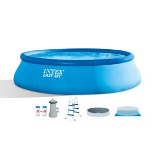 INTEX Easy Set 15ft x 42in Inflatable Above Ground Swimming Pool w/ Pump