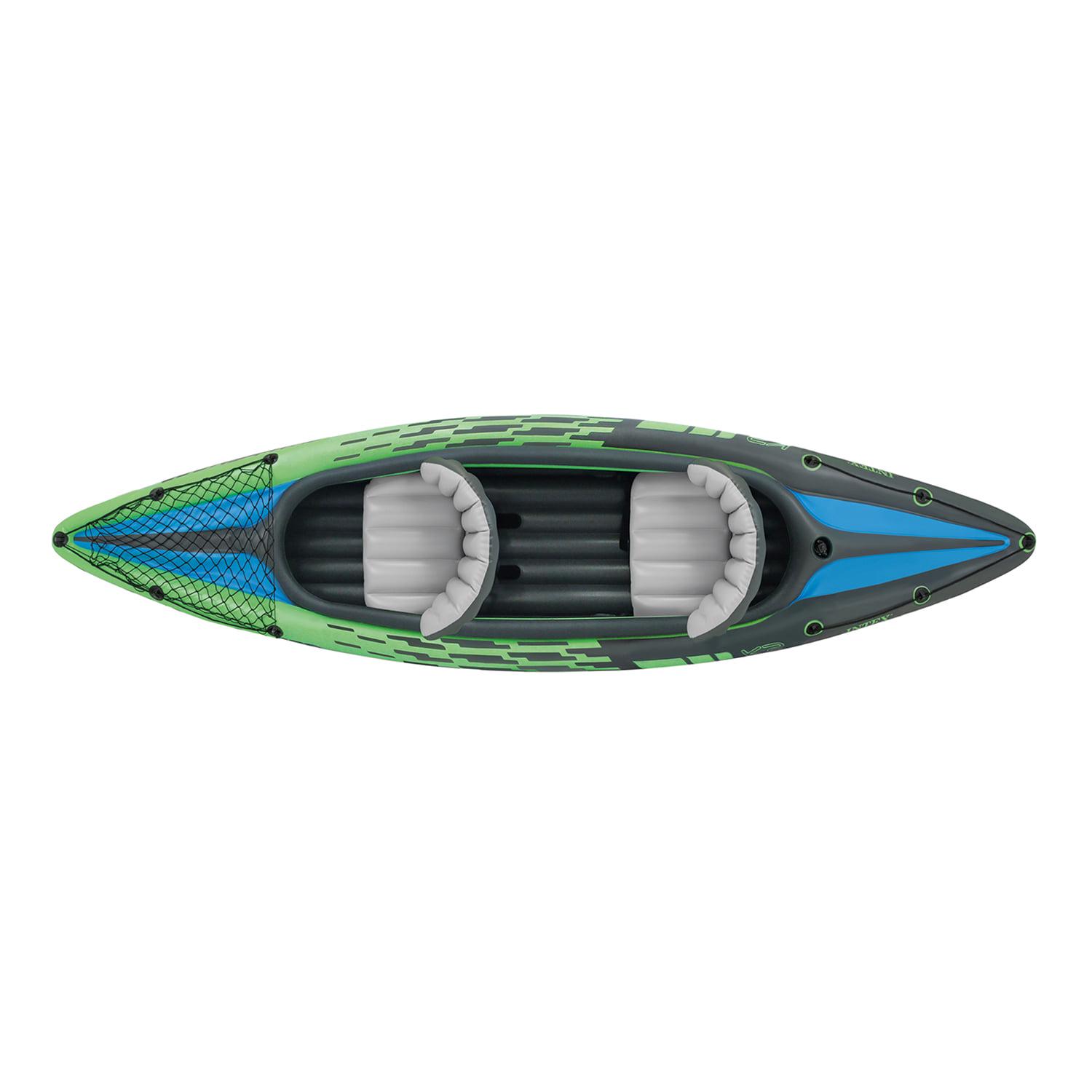 Intex Challenger K2 2-Person Inflatable Kayak and Accessory Kit Oars & Pump - Image 4