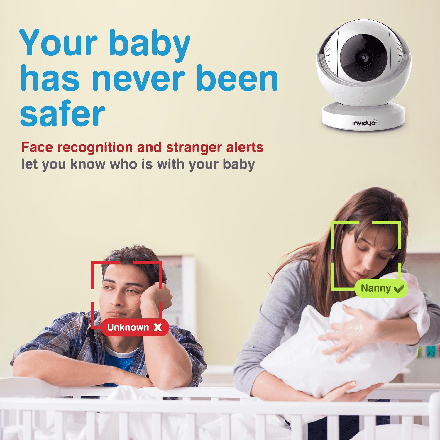 Invidyo FHD 1080p Pan and Tilt Video Baby Monitor - White - Image 3