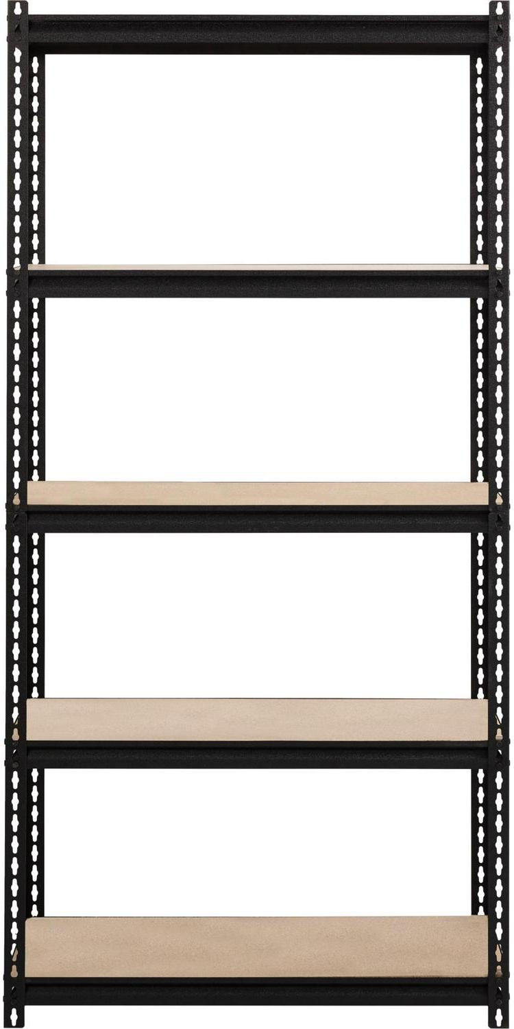 Iron Horse 2300 Riveted Steel Shelving 5-Shelf Unit, 18D x 36W x 72H, Black - Image 2