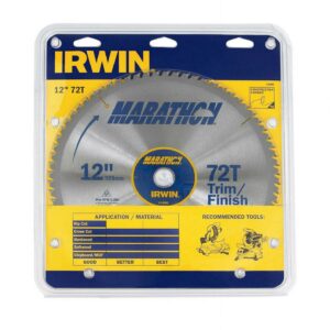 Irwin Marathon 12 in. Dia. x 1 in. Carbide Miter and Table Saw Blade 72 teeth 1 pc.