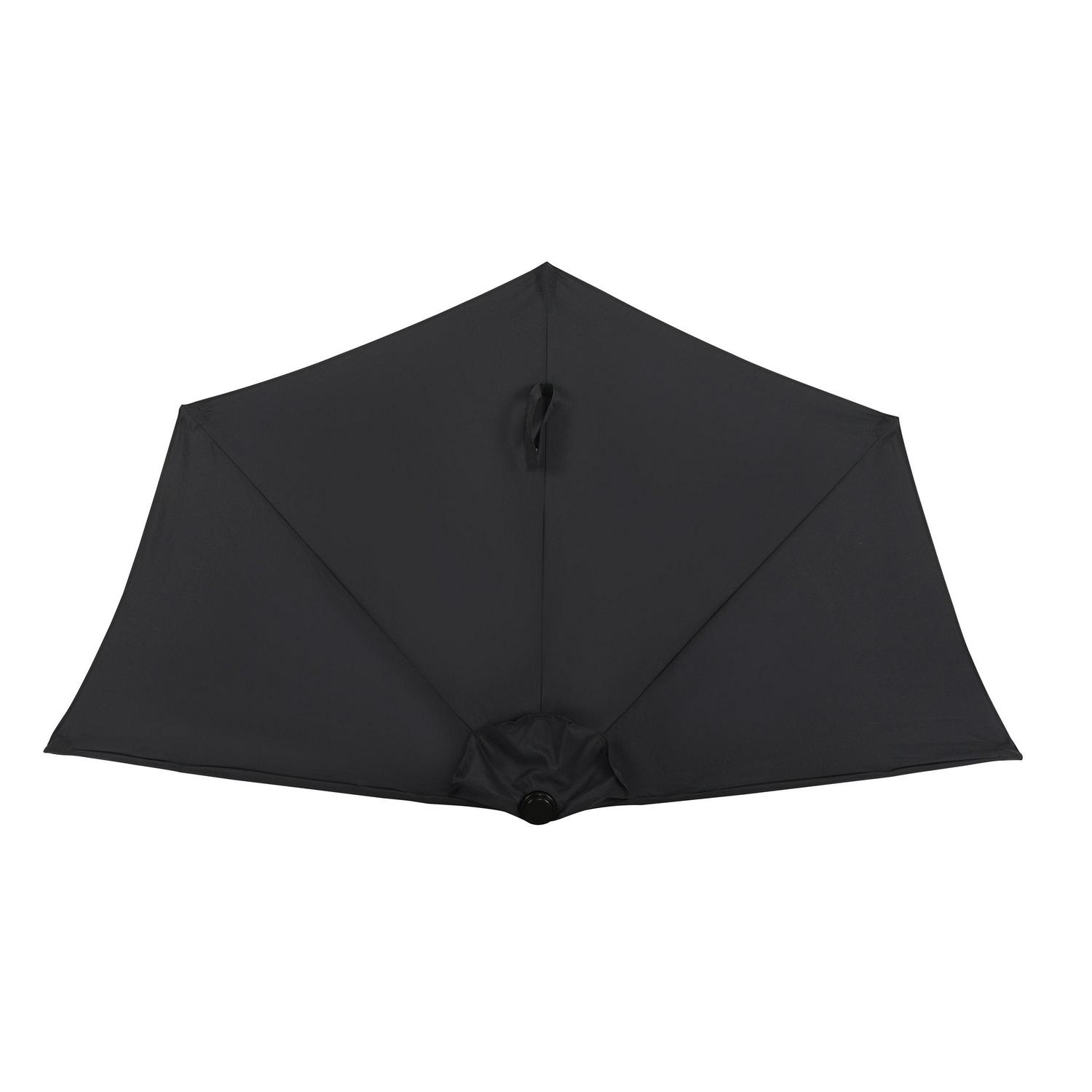 Bluewave Island Lanai 9-Ft Slate Grey Half Umbrella Polyester Canopy - Image 5