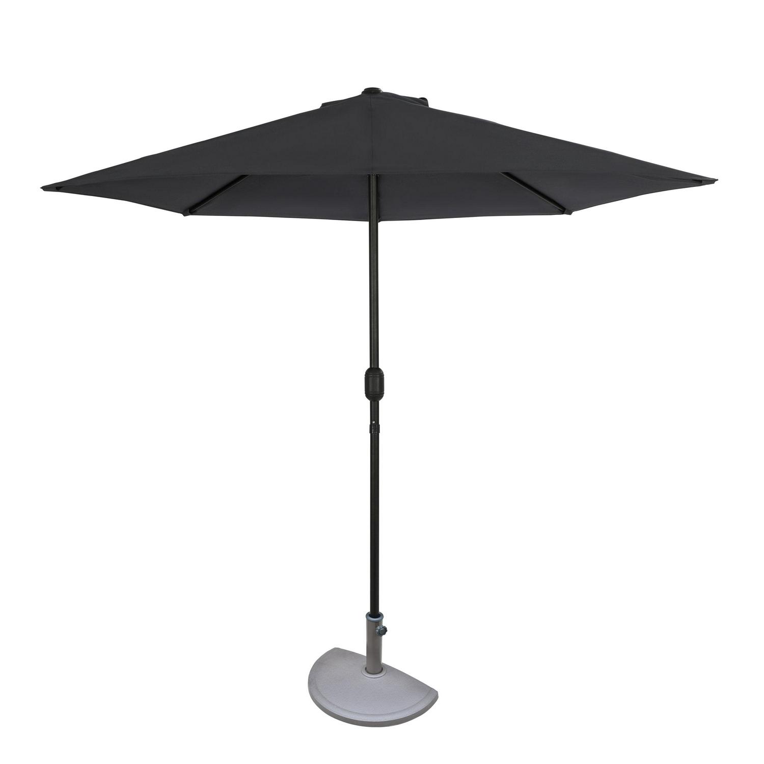Bluewave Island Lanai 9-Ft Slate Grey Half Umbrella Polyester Canopy - Image 2