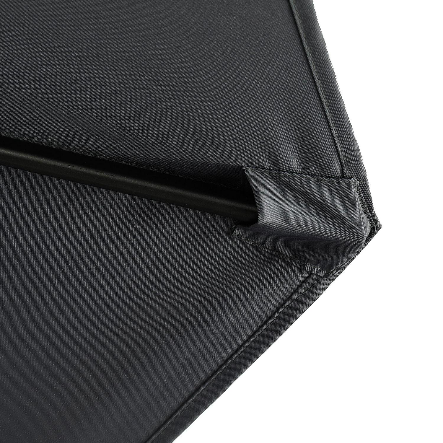 Bluewave Island Lanai 9-Ft Slate Grey Half Umbrella Polyester Canopy - Image 8