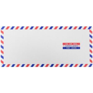 JAM Paper #10 Airmail Envelopes, 4 1/8 x 9 1/2, 500/Box