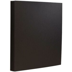 JAM Paper Cardstock, 8 1/2 x 11, 65lb Black, 250/Pack