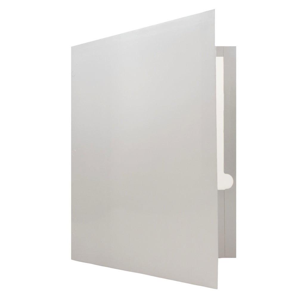 JAM Paper Glossy 3 Hole Punch Folders, Silver, 100/Pack - Image 2