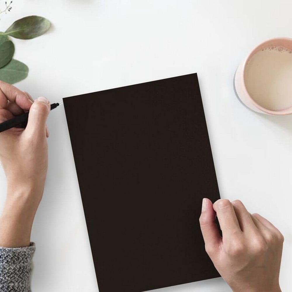 JAM Paper Matte 80lb Cardstock, 8 1/2 x 11, , Black Linen, 250 /Ream - Image 2