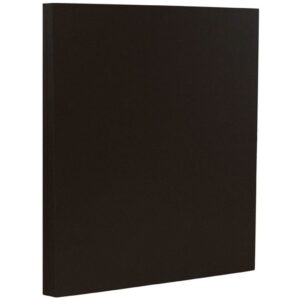 JAM Paper Matte 80lb Cardstock, 8 1/2 x 11, , Black Linen, 250 /Ream