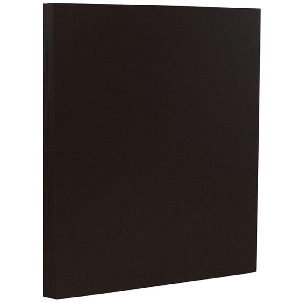 JAM Paper Matte 80lb Cardstock, 8 1/2 x 11, , Black Linen, 250 /Ream