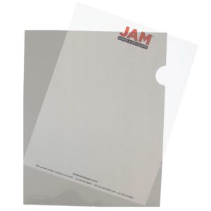 JAM Paper Plastic Sleeves, 9 x 11 1/2, Smoke Grey, 600/Box