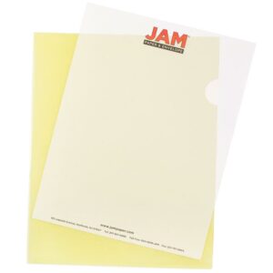 JAM Paper Plastic Sleeves, 9 x 11 1/2, Yellow, 600/Box