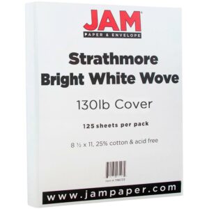 JAM Wove Cardstock, 8.5x11, 125/Pack, 130lb White