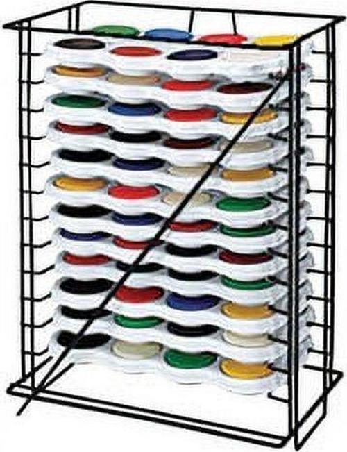 Richeson Tempera Cakes and Sets - 12 Tier Tempera Rack with 12, 8-Color Sets