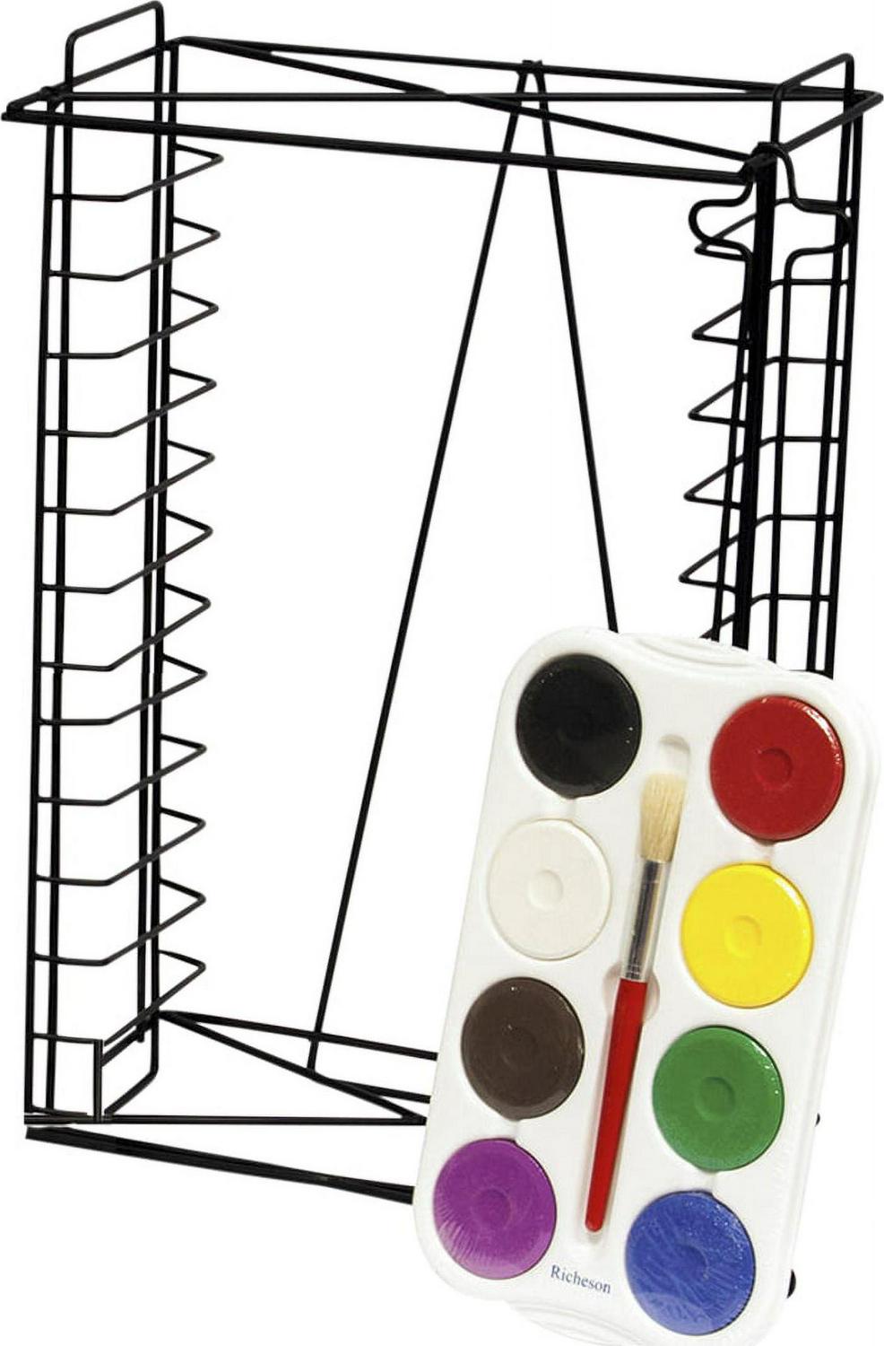 Richeson Tempera Cakes and Sets - 12 Tier Tempera Rack with 12, 8-Color Sets - Image 2