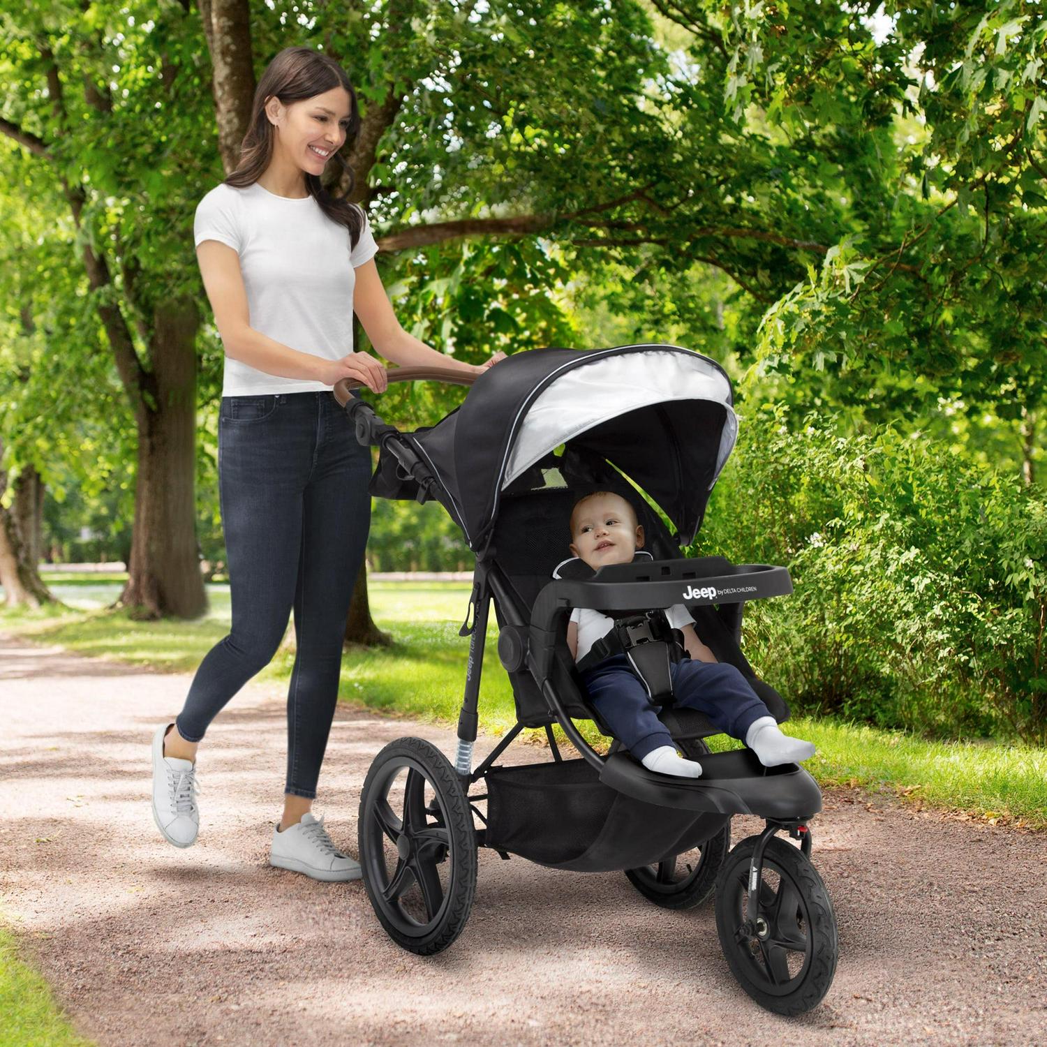 Jeep TurboGlyde Jogging Stroller by Delta Children, Black - Image 2
