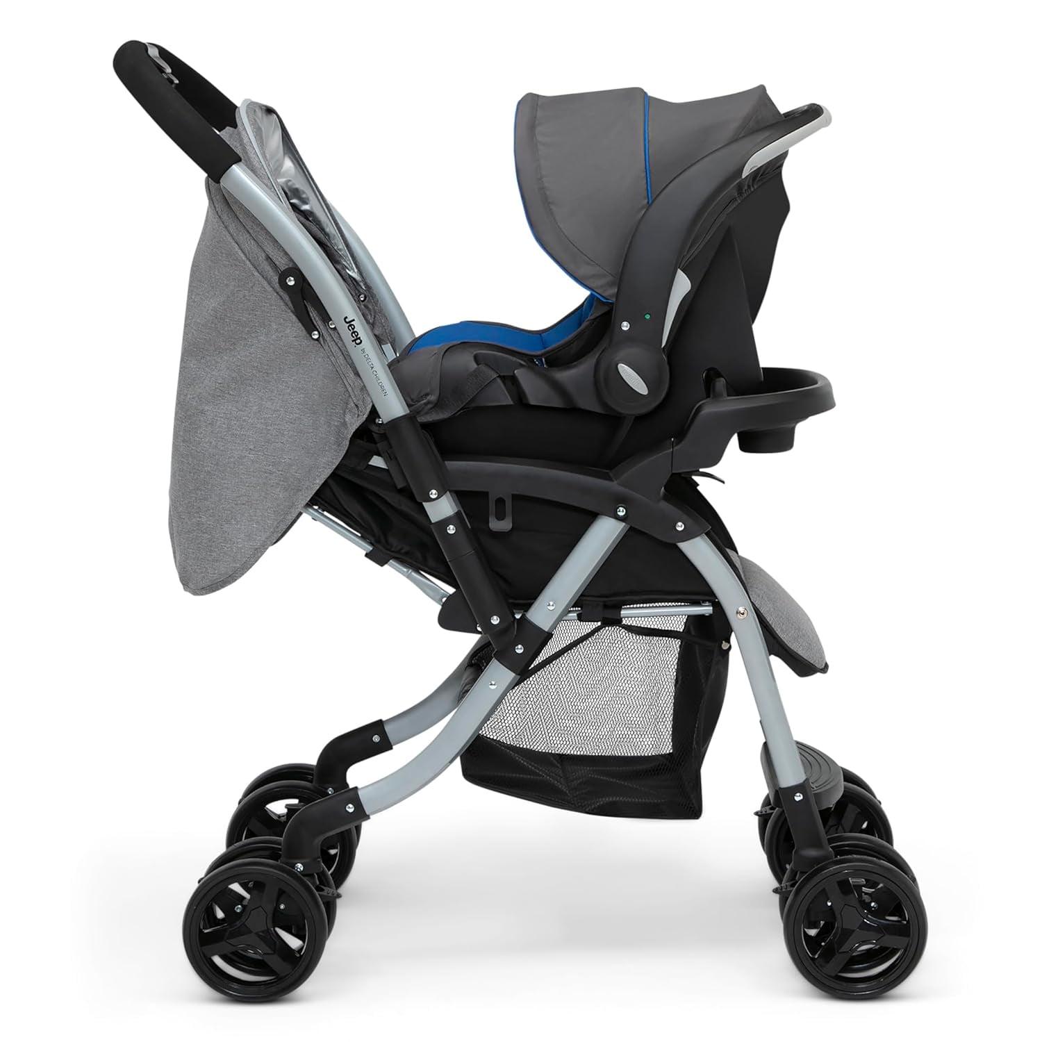 Jeep Unlimited Reversible Handle Stroller, Grey Tweed - Image 5
