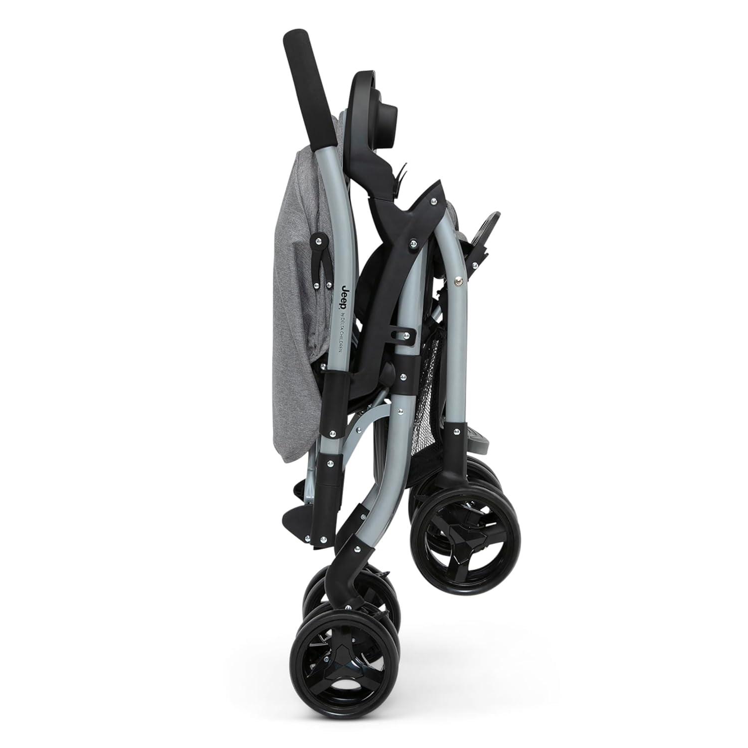 Jeep Unlimited Reversible Handle Stroller, Grey Tweed - Image 9