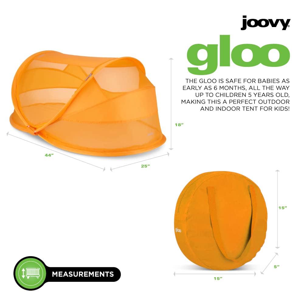 Joovy Gloo Pop Up Travel Bassinet, Self-Inflating, UPF 50, Cotton, Regular, Zinnia - Image 4