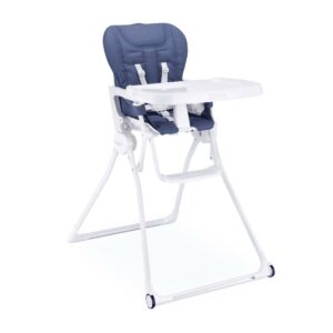 joovy Nook NB High Chair, Compact Fold, Adjustable Tray, Reclinable Seat for Newborn, Slate