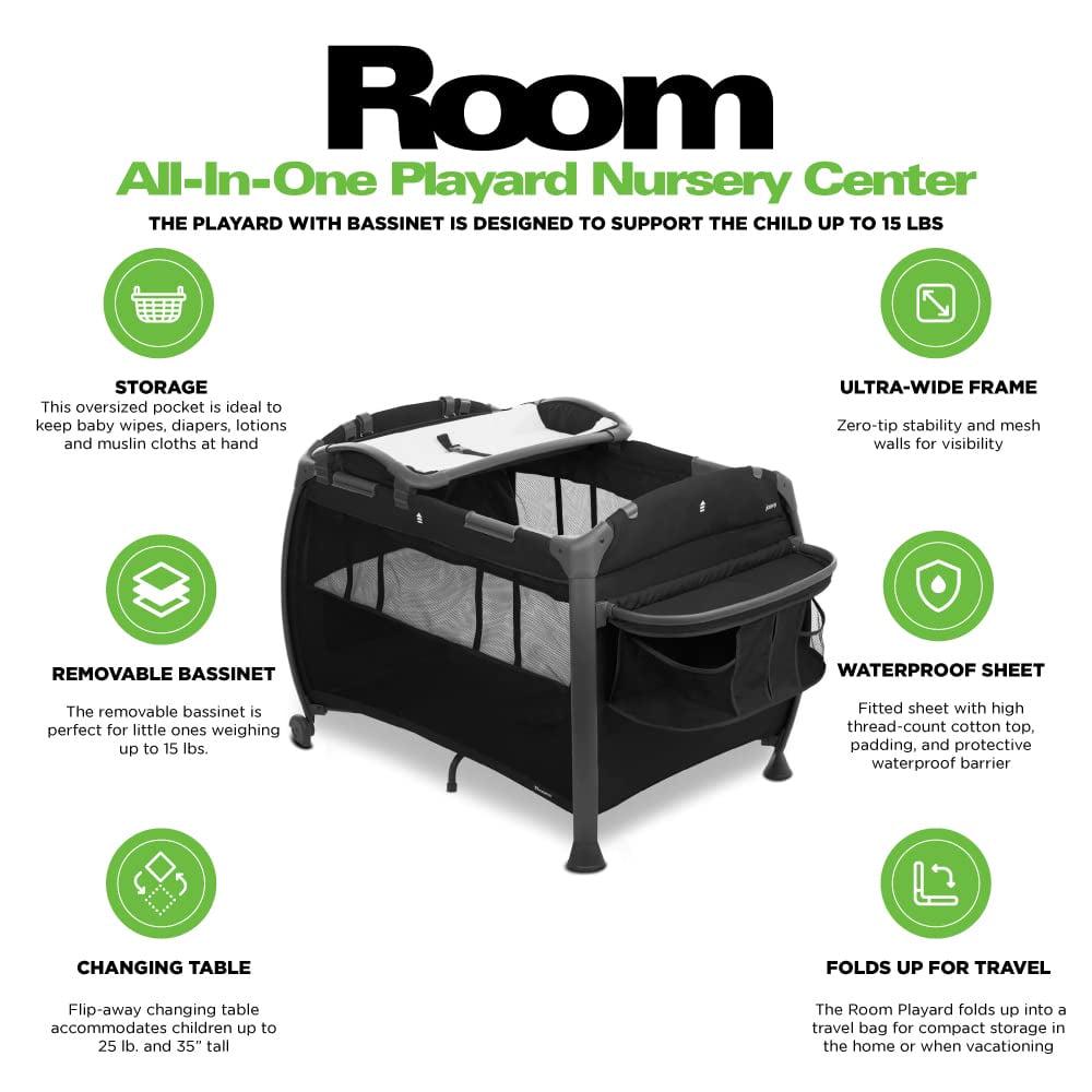 joovy Room Premium All-in-One Playard and Nursery Center - Black - Image 2