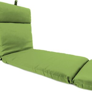 Jordan Manufacturing Sunbrella 72" x 22" Canvas Gingko Green Solid Rectangular Outdoor Chaise Lounge Cushion with Ties and Hanger Loop