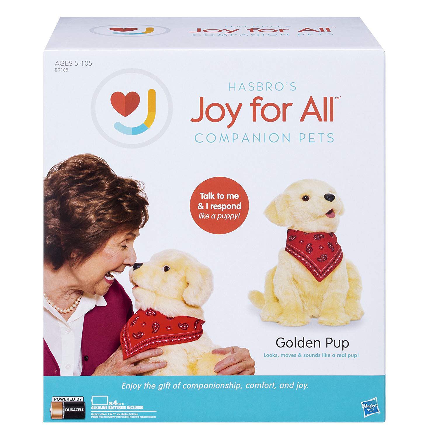 Joy for All On, Off, and Mute Switch Kids Dog Stuffed Animals & Plush Toys, Polyester White - Image 2