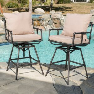 Christopher Knight Home Northrup Adjustable Barstools (Set of 2) by - 25.00" D x 24.00" W x 47.00-51.50" H