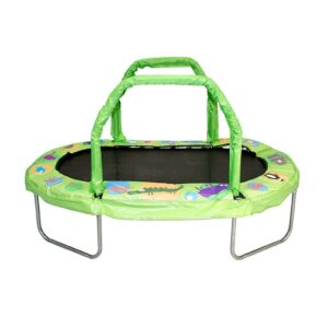 JumpKing Mini Oval 38" X 66" Trampoline with Green Pad