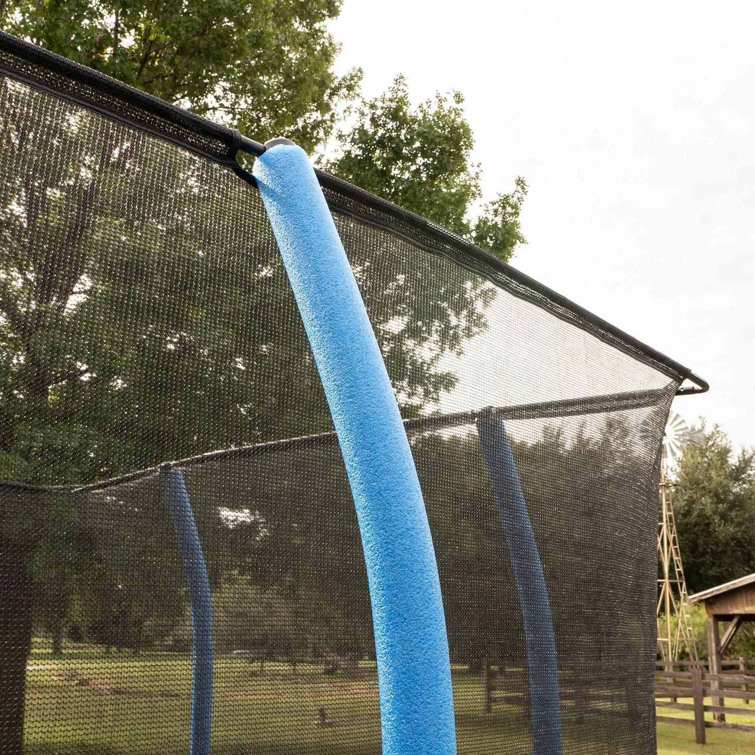 Jumpking Rectangle 10 x 14' Trampoline, with Enclosure, Blue/Yellow - Image 8