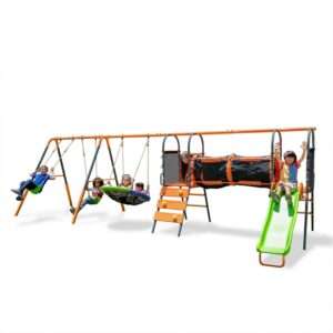 Jungle Warrior Anaconda Metal Swing Set & Obstacle Course