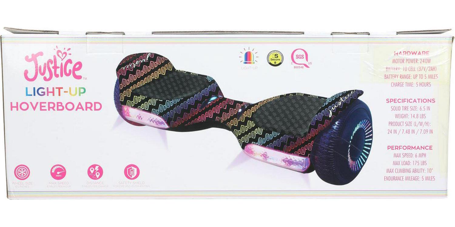 Justice Hoverboard, Self Balancing with Multi-colored Light-up Wheels, Ages 14+ - Image 12