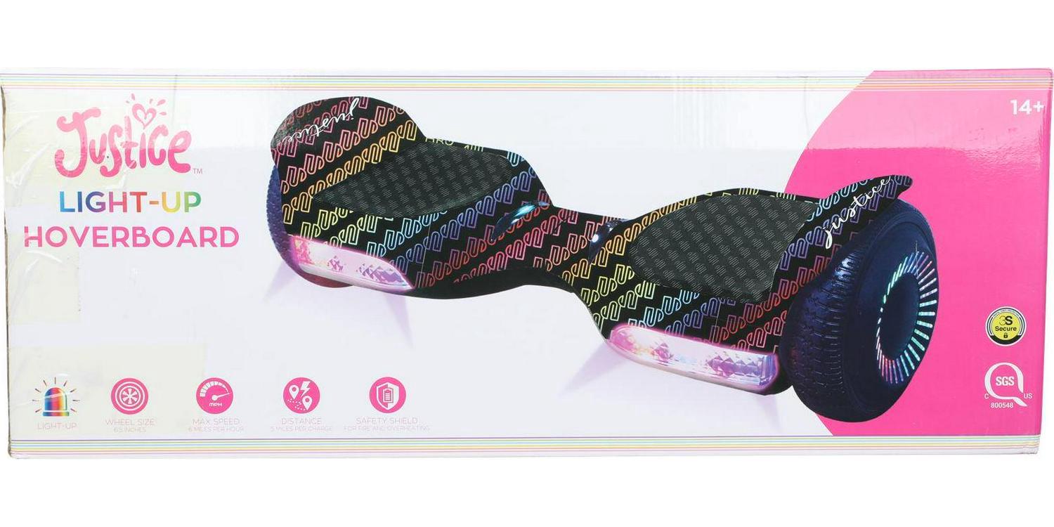 Justice Hoverboard, Self Balancing with Multi-colored Light-up Wheels, Ages 14+ - Image 3