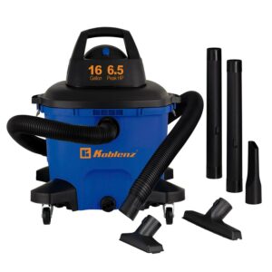 KOBLENZ 16 Gallon, 6.5 Peak HP Wet Dry Shop Vacuum, 3 in 1 shop vac (WD-16L4)
