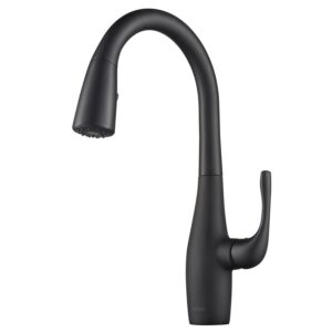 KRAUS Esina Matte Black Finish Dual Function Pull-Down Kitchen Faucet