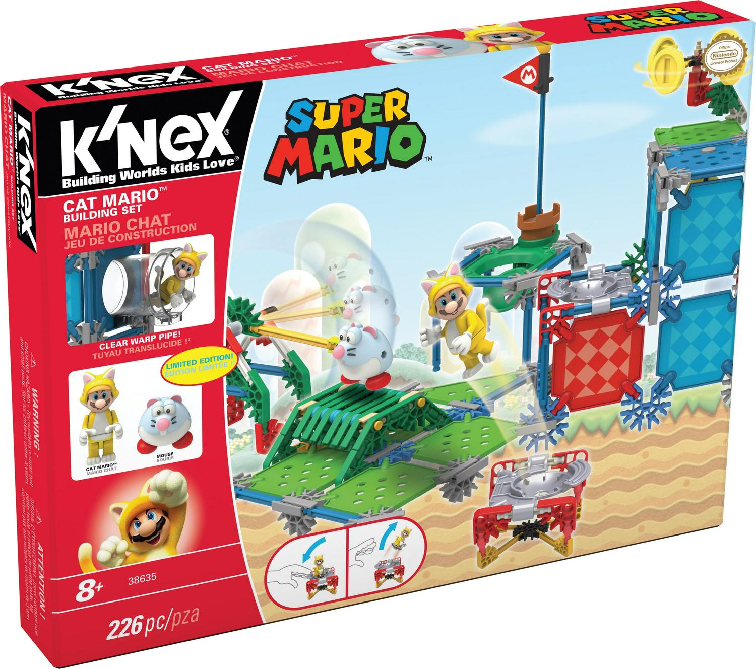 K'NEX Cat Mario Super Mario 3D Worlds Building Set #38635