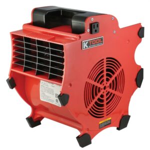 K Tool International 77700 Big Chill Workforce Blower, 3 Speed Motor with Built-in Overload Protection, 4 Angle Position, 1200 CFM, Red