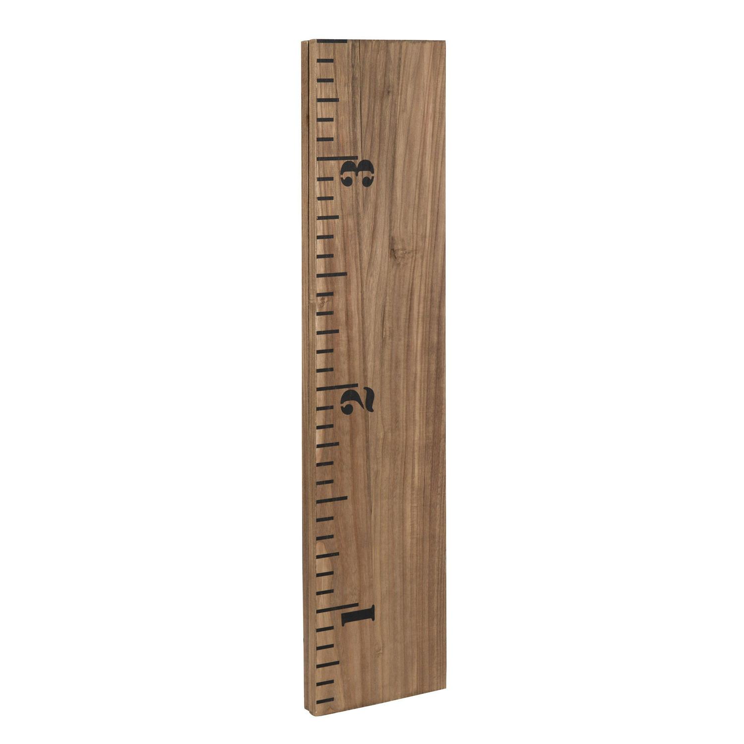 Kate and Laurel Growth Chart 6.5' Wood Wall Ruler, Rustic Brown - Image 4